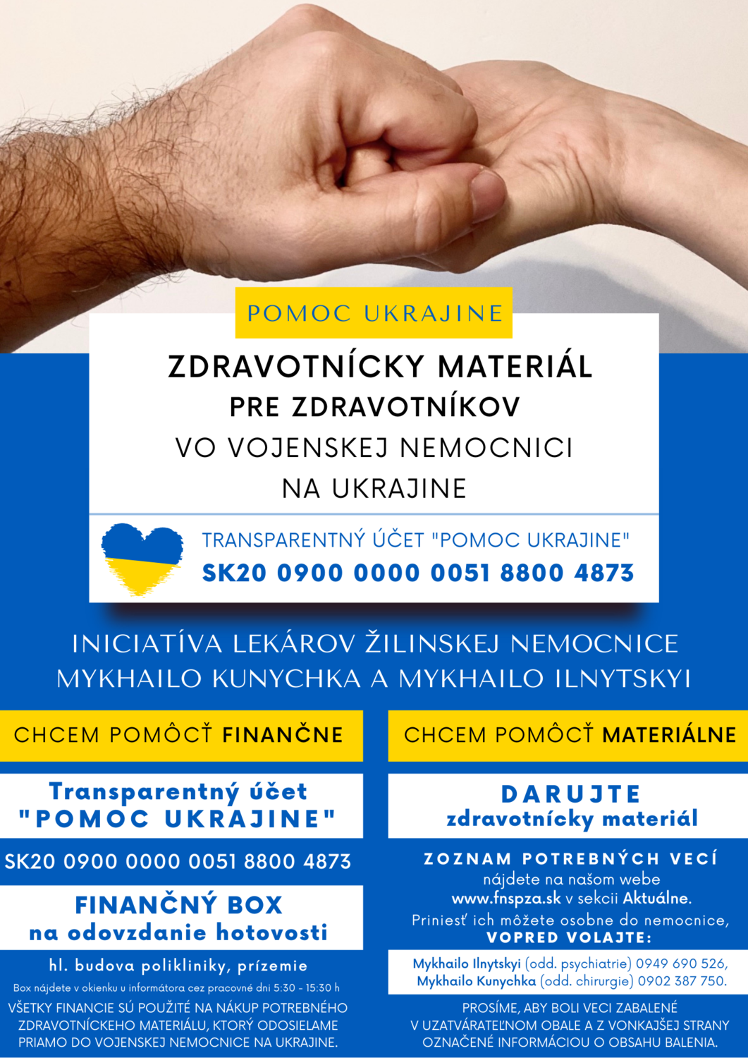 FNsP ZA_Pomoc Ukrajine_lekári Žilina_plagát-1menšie.png